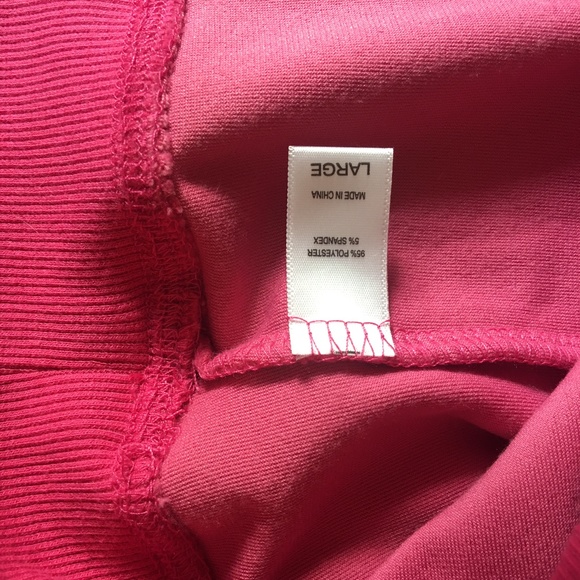 Muk Luks Hot Pink Velour Pullover Sweatshirt L Large - Picture 5 of 5